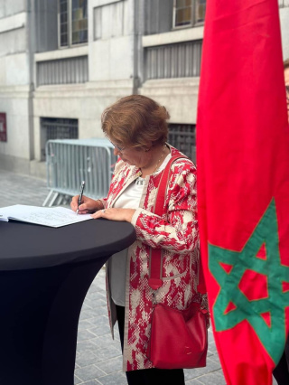 Groupe Socialiste du Parlement de la Fédération Wallonie-Bruxelles - Nos députés sur le terrain - Hommage et recueillement en soutien au victimes du séisme au Maroc