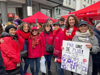 Groupe Socialiste du Parlement de la Fédération Wallonie-Bruxelles - Nos députés sur le terrain - Marche journée de lutte contre les violences faites au femmes le 26 novembre 23