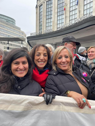 Groupe Socialiste du Parlement de la Fédération Wallonie-Bruxelles - Nos députés sur le terrain - Marche journée de lutte contre les violences faites au femmes le 26 novembre 23