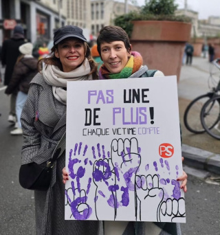 Groupe Socialiste du Parlement de la Fédération Wallonie-Bruxelles - Nos députés sur le terrain - Marche journée de lutte contre les violences faites au femmes le 26 novembre 23