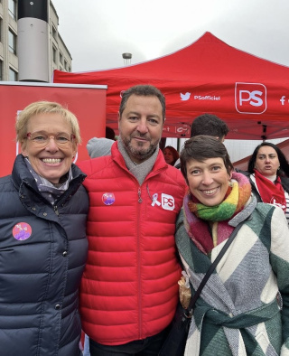 Groupe Socialiste du Parlement de la Fédération Wallonie-Bruxelles - Nos députés sur le terrain - Marche journée de lutte contre les violences faites au femmes le 26 novembre 23