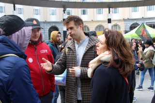 Groupe Socialiste du Parlement de la Fédération Wallonie-Bruxelles - Nos députés sur le terrain - Manifestation de la FEF