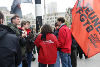 Groupe Socialiste du Parlement de la Fédération Wallonie-Bruxelles - Nos députés sur le terrain - Manifestation de la FEF